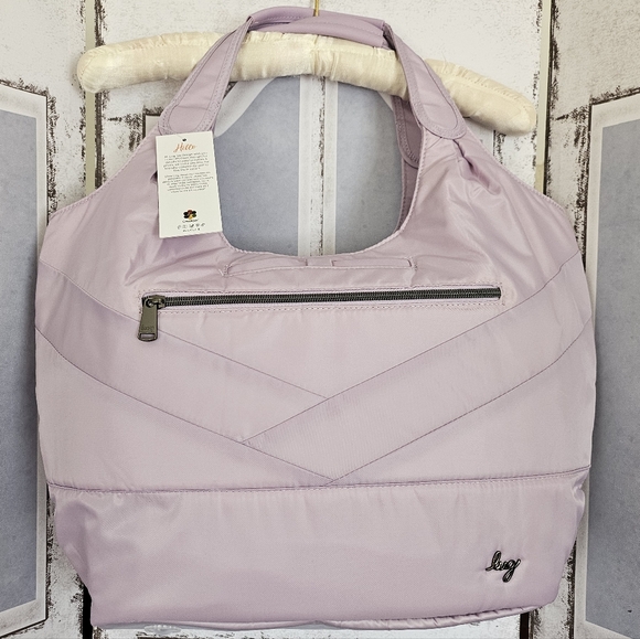 NWOT Lug Gondola European Shopper In Sugarplum & NWT Heart Pouch - Picture 2 of 16